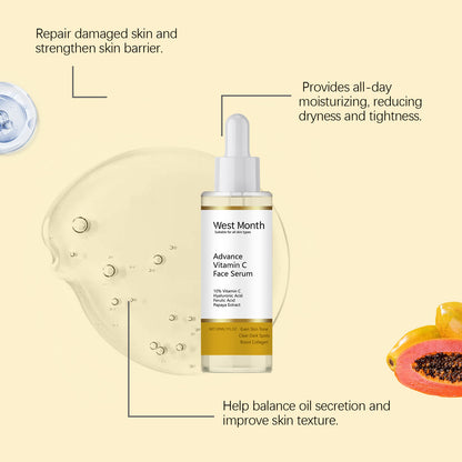 Advance Vitamin C Face Serum Remove Dark Spots Brightening Repair Dull Moisturizing Whitening Skin Tone Essence Beauty Products