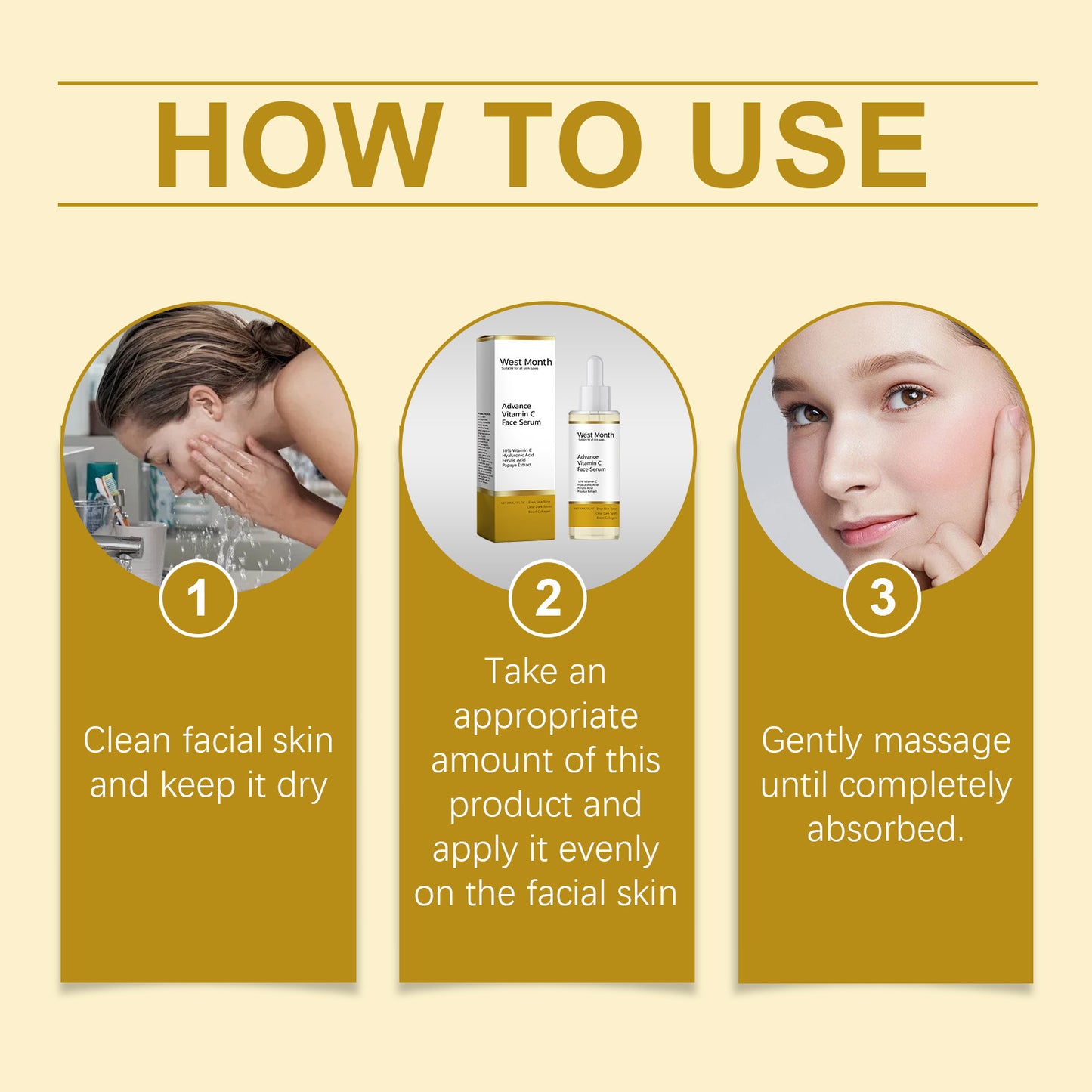 Advance Vitamin C Face Serum Remove Dark Spots Brightening Repair Dull Moisturizing Whitening Skin Tone Essence Beauty Products