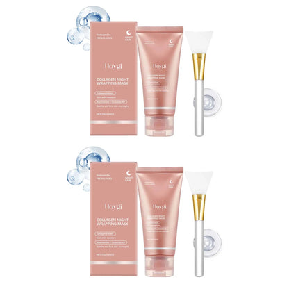 Collagen Peel Off Face Mask Pore Shrinking Hydrating Moisturizing Night Wrapping Mask Cream Firming Skin Peel-off Facial Mask