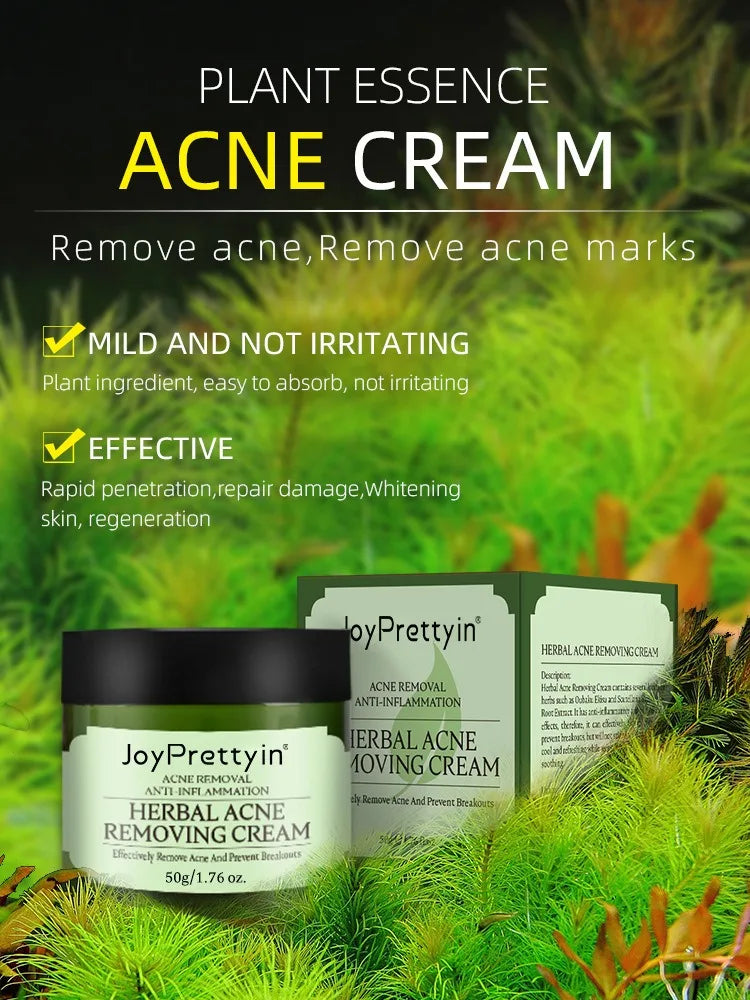 Herbal Acne Moving Cream Long Lasting Moisturizing Face Care Products Oil Control Fading Acne Scars Marks Skin Care Beauty