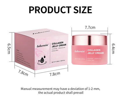 Moisturizing Collagen Jelly Cream Niacinamide Hydrolyzed Collagen Tightening Soothing Anti-Aging Firmness Hydration Skincare