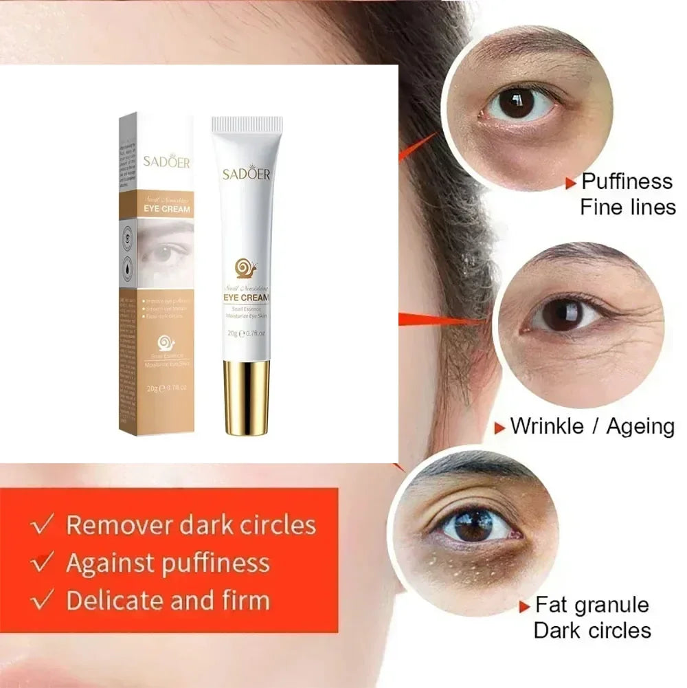Snail Eye Cream Anti Dark Circles Under The Eyes Remove Eye bags Moisturizing Anti-Aging Eyes Skin Care Products