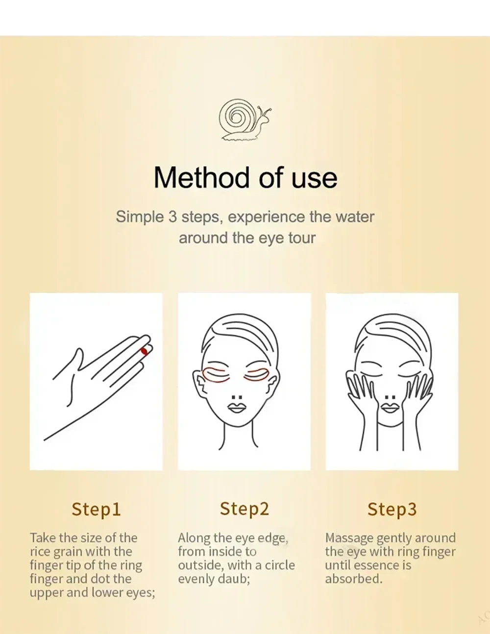 Snail Eye Cream Anti Dark Circles Under The Eyes Remove Eye bags Moisturizing Anti-Aging Eyes Skin Care Products