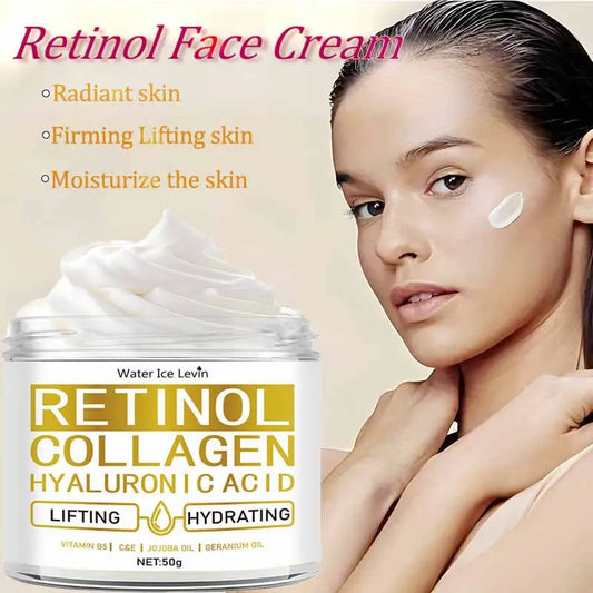Retinol Anti Aging Face Cream Moisturizing Wrinkle Remover Firming Lifting Collagen Hyaluronic Acid Cream Nourishing Skin Care