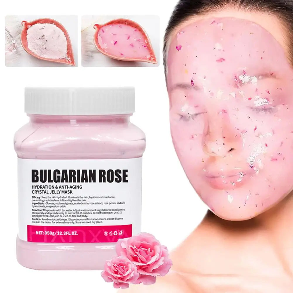 Jelly Mask for Facial Professional Rose Smooth Face Mask Skin Care, Hydrated Nourished Hydro Jelly Mask Powder,Gel Peel Off MasK