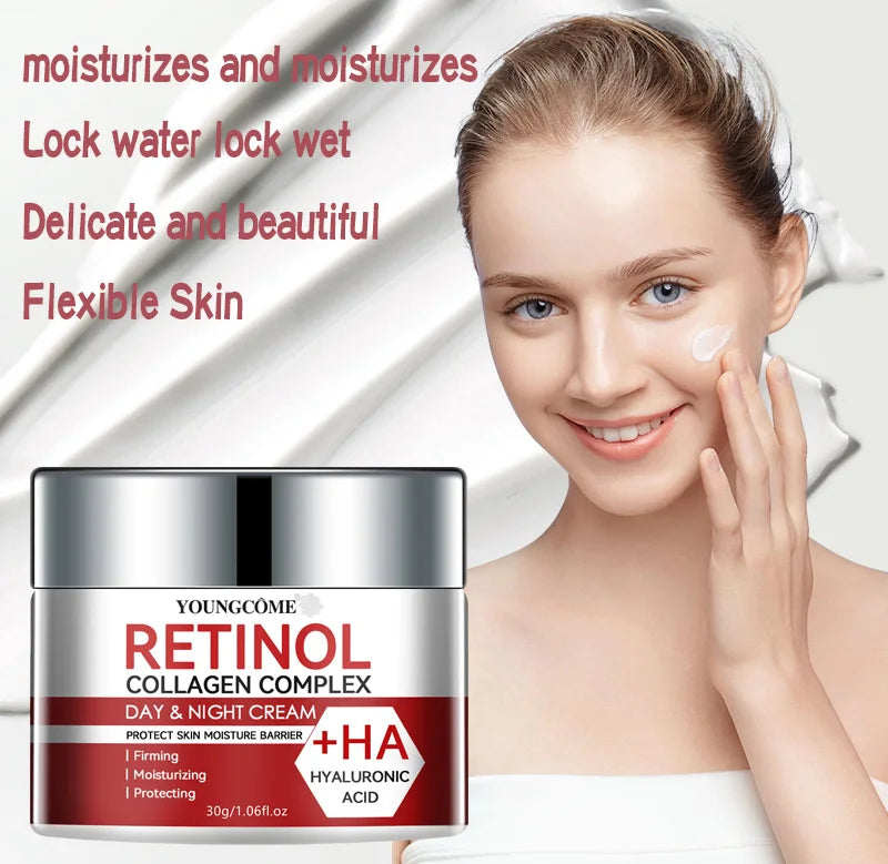 Retinol Collagen Facial Care Moisturizing Cream Deep Hydration  Suitable for dry Aging Face Cream Moisturizing Skin Repair