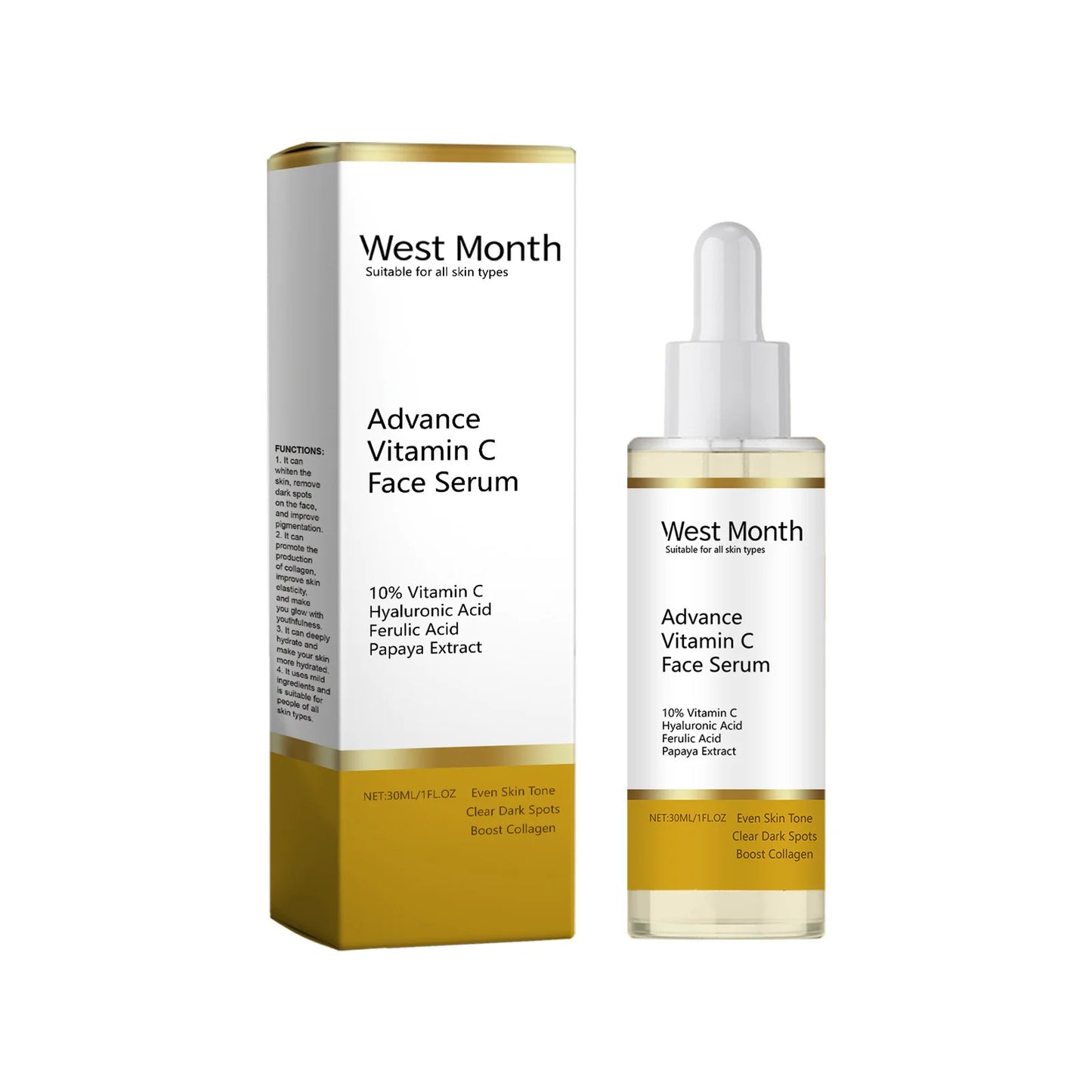 Advance Vitamin C Face Serum Remove Dark Spots Brightening Repair Dull Moisturizing Whitening Skin Tone Essence Beauty Products