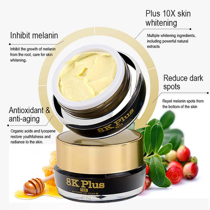 AILKE Whitening Face Cream, Reduce Dark Spots, Inhibit Melanin, With Collagen, Glutathione, For All Skin Types