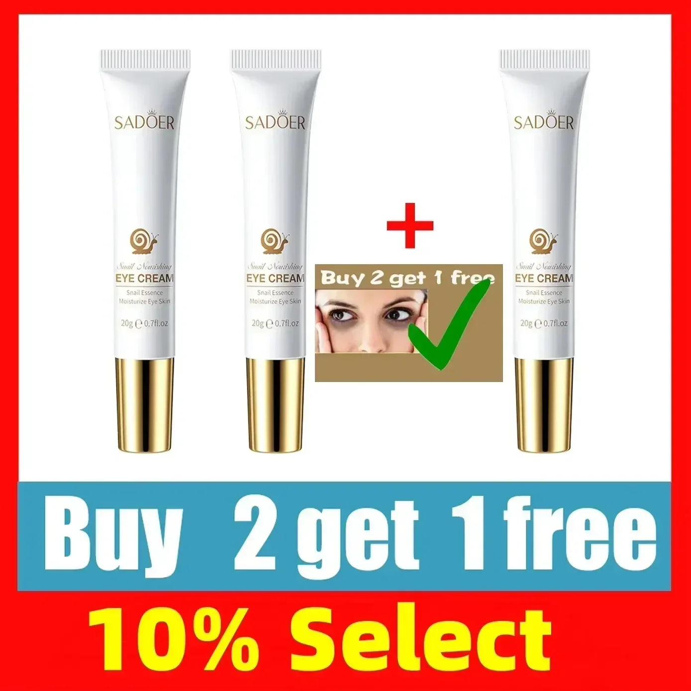 Snail Eye Cream Anti Dark Circles Under The Eyes Remove Eye bags Moisturizing Anti-Aging Eyes Skin Care Products