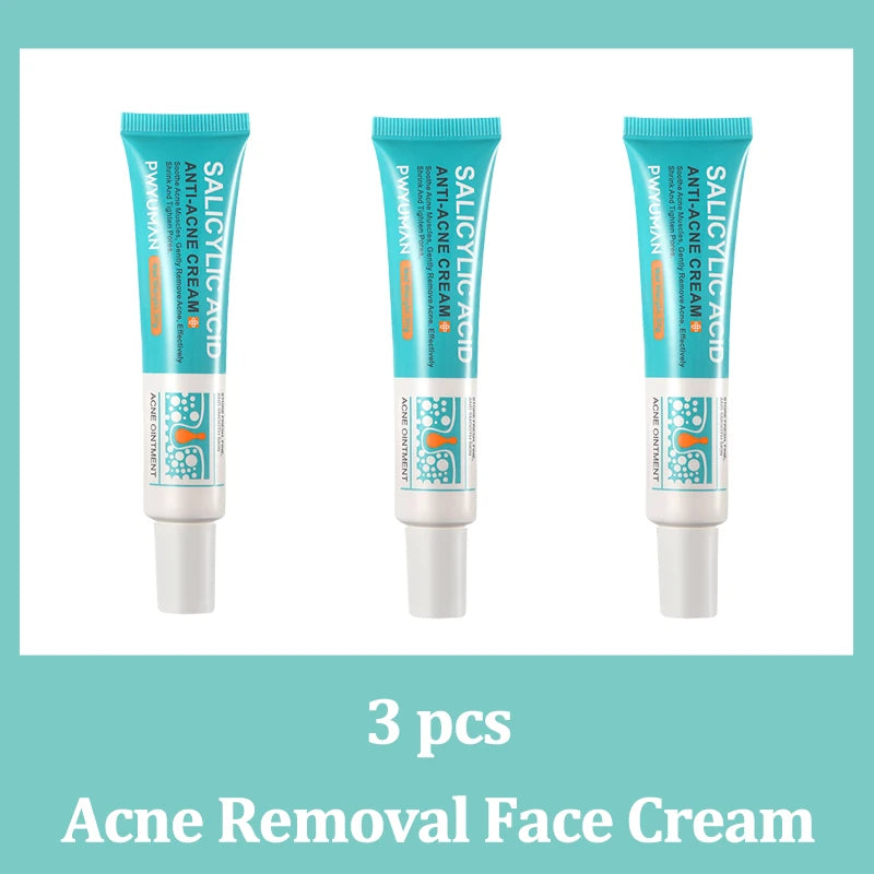 Salicylic Acid Acne Treatment Face Cream Repair Pimple Spots Deep Cleaning Pore Shrinking Anti-acne Scar Oil Control Moisturizer