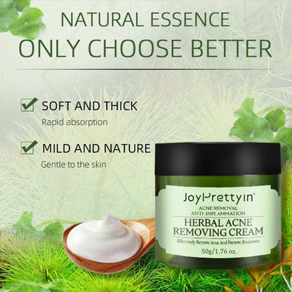 Herbal Acne Moving Cream Long Lasting Moisturizing Face Care Products Oil Control Fading Acne Scars Marks Skin Care Beauty