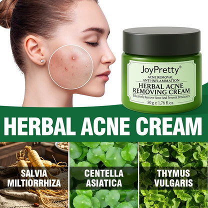 JoyPretty Herbal Acne Treatment Face Cream Elimination Large Pores Oil Control Shrink Pore Facial Cream Skin Care Beauty Health