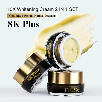 AILKE Whitening Face Cream, Reduce Dark Spots, Inhibit Melanin, With Collagen, Glutathione, For All Skin Types
