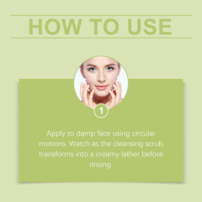 Green Tea Facial Scrub Deep Pore Cleansing Hydrating Blackhead Removal Dead Skin Gentle Exfoliating Scrub Skin Renewal Skin Care